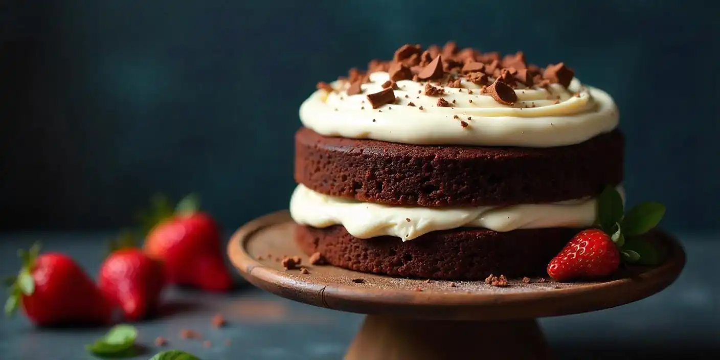 Chocolate Cake with Cream Cheese Frosting: